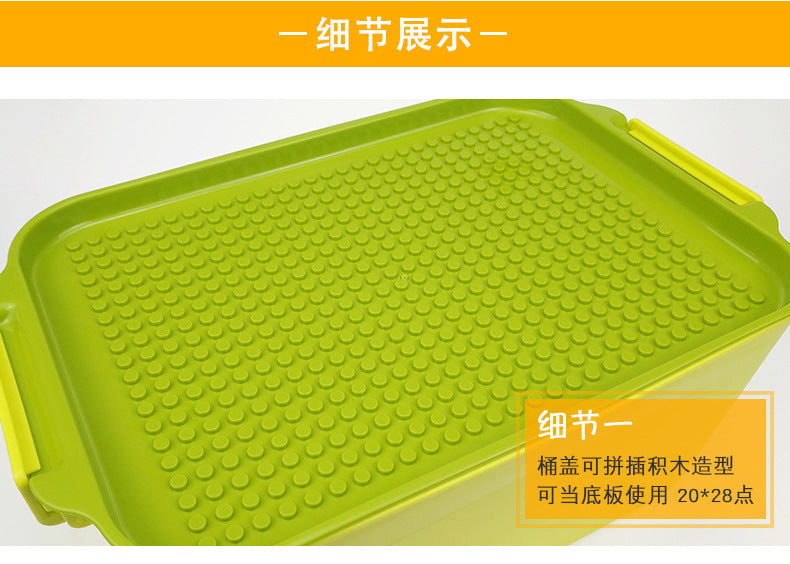 Building Blocks Parts Plastic Storage Box Children's Toys Building Blocks Granular Parts Storage Table Large Medium Small Plastic Box