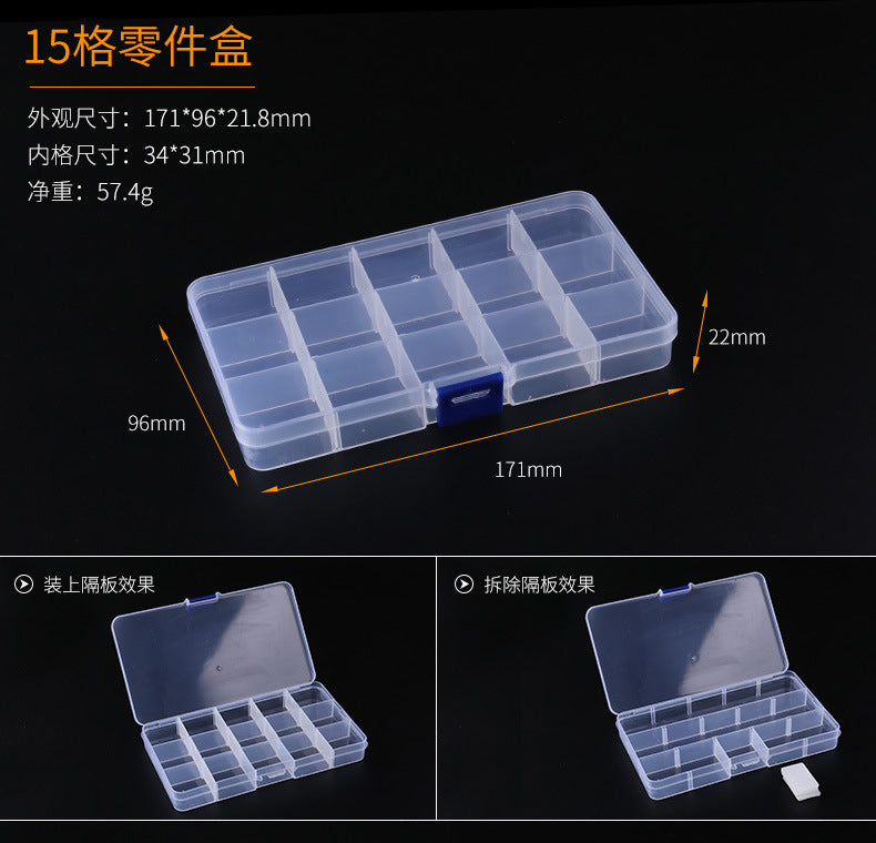 Building Blocks Parts Plastic Storage Box Children's Toys Building Blocks Granular Parts Storage Table Large Medium Small Plastic Box