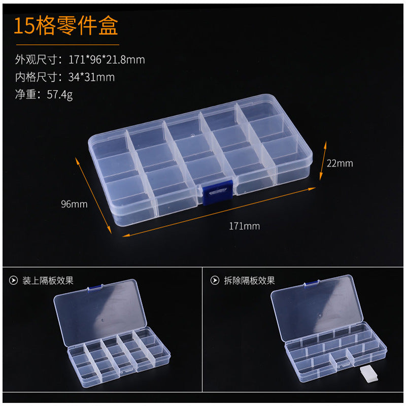 Building Blocks Parts Plastic Storage Box Children's Toys Building Blocks Granular Parts Storage Table Large Medium Small Plastic Box