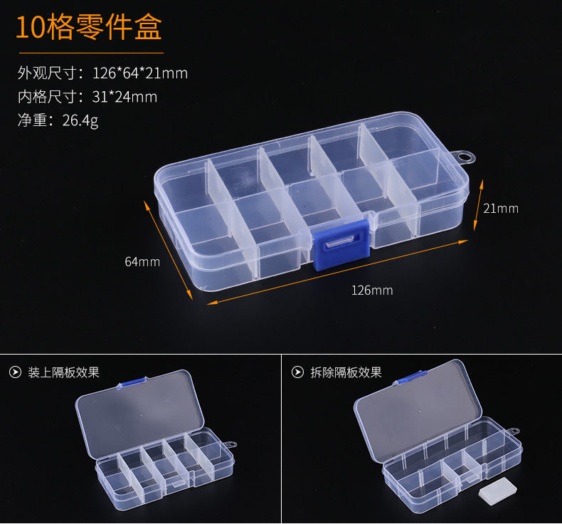 Building Blocks Parts Plastic Storage Box Children's Toys Building Blocks Granular Parts Storage Table Large Medium Small Plastic Box
