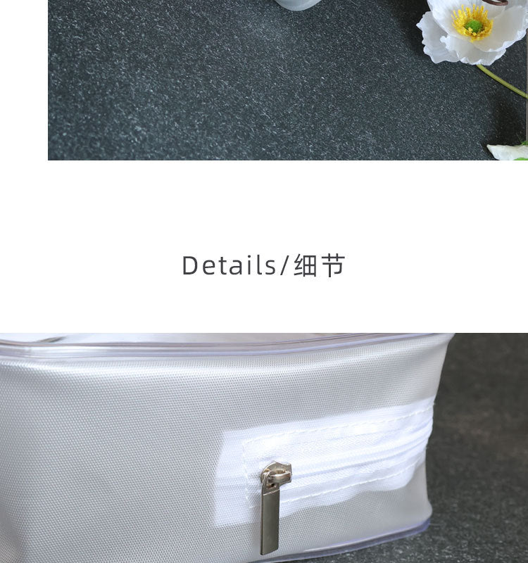 PVC Cosmetic Bag Transparent Waterproof Portable Travel Multifunctional Wash Storage Plastic Zipper Packaging Bag in stock