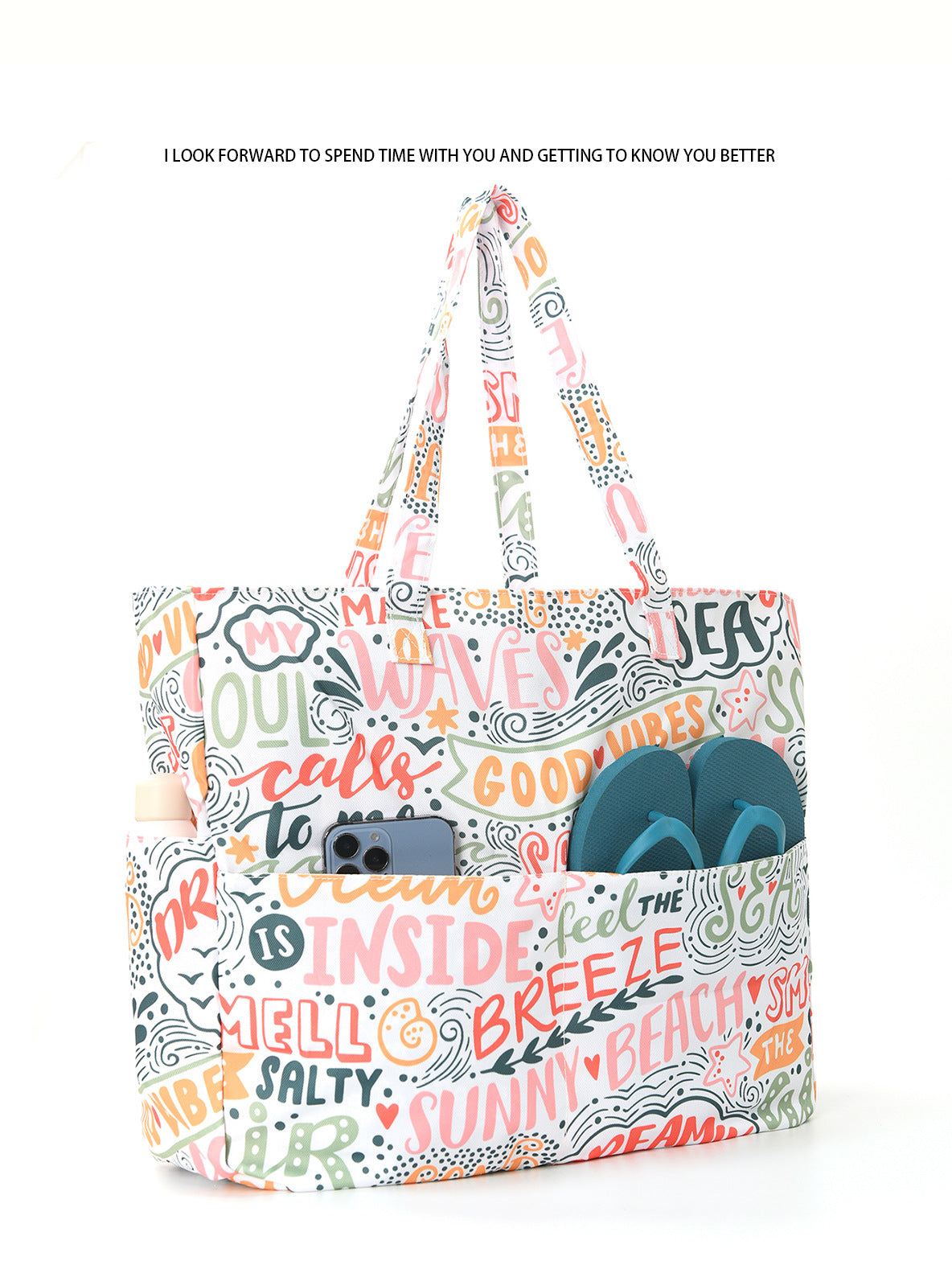 Feihong Cross-Border Large-Capacity Beach Bag Amazon New Travel Storage Bag Portable Printed High-Value Storage Bag