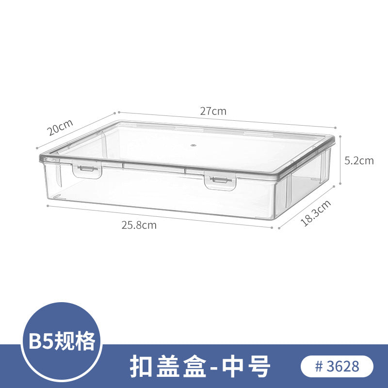 Small Items Frosted Storage Box Transparent Desktop Sundries Storage Box with Lid Household Card Drawer Organizer