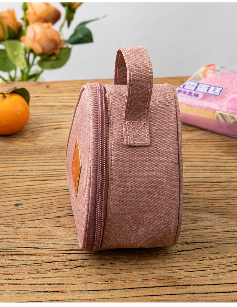 Triangular Lunch Box Handbag Polyester Rice Ball Insulated Lunch Box Bag Thickened Aluminum Foil Office Worker Lunch Bag Student Lunch Bag