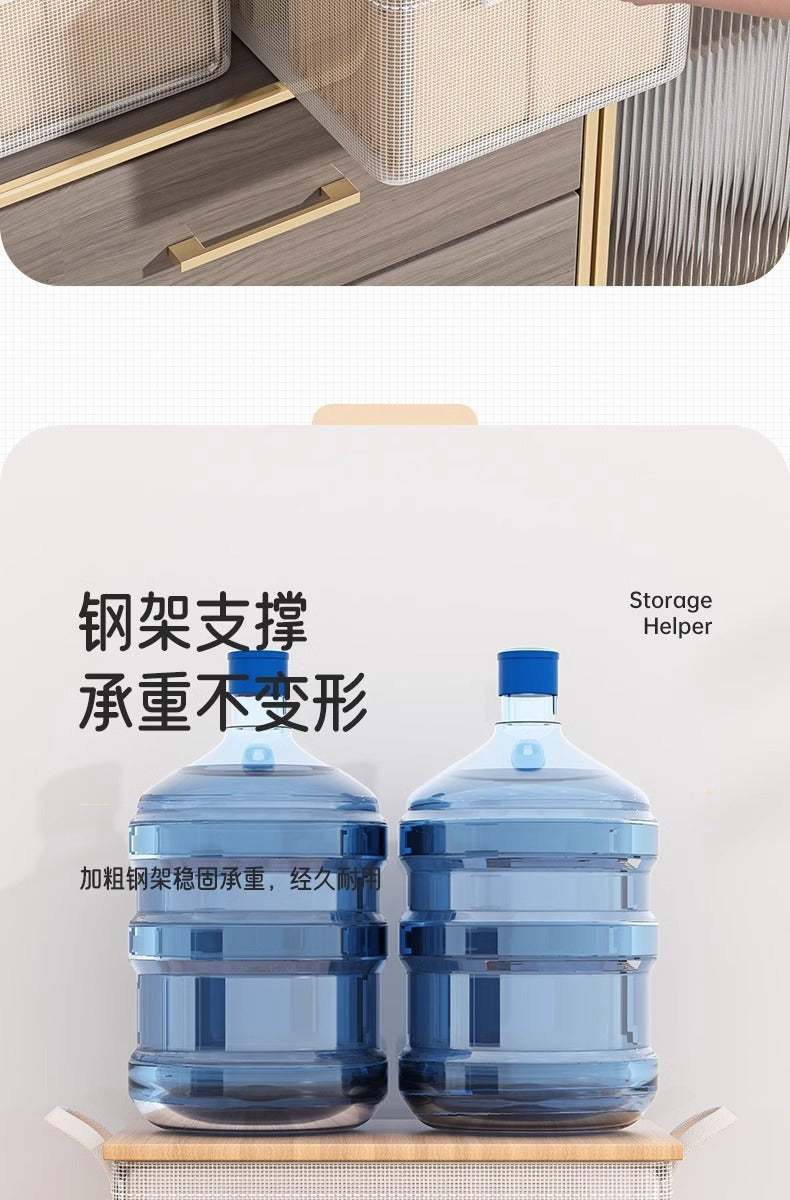 Large-Capacity Steel Frame Support Pvc Clip Mesh Cloth Transparent Clothes Storage Box Foldableable Household Multi-Functional Storage Box