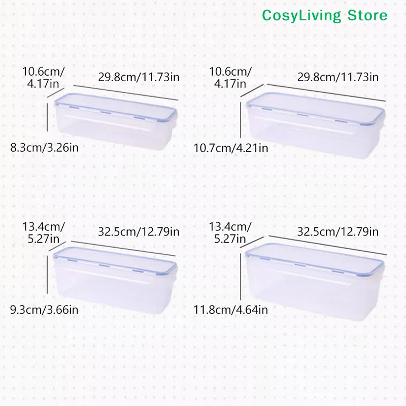 Airtight Food Storage Container With Lid Plastic Bread Storage Box Sandwich Bread Keeper Loaf Bread Container Kitchen Organizer