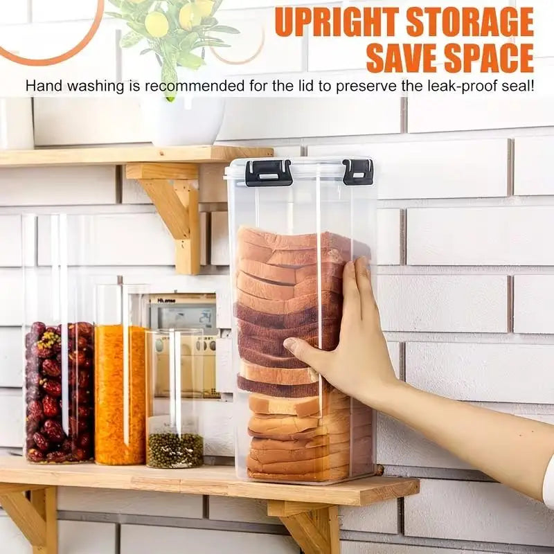 Drawer Type Bread Storage Box Toast Dispenser Case Sealed Moisture-Proof Loaf Holder Kitchen Organizer Large Capacity Bin Clear