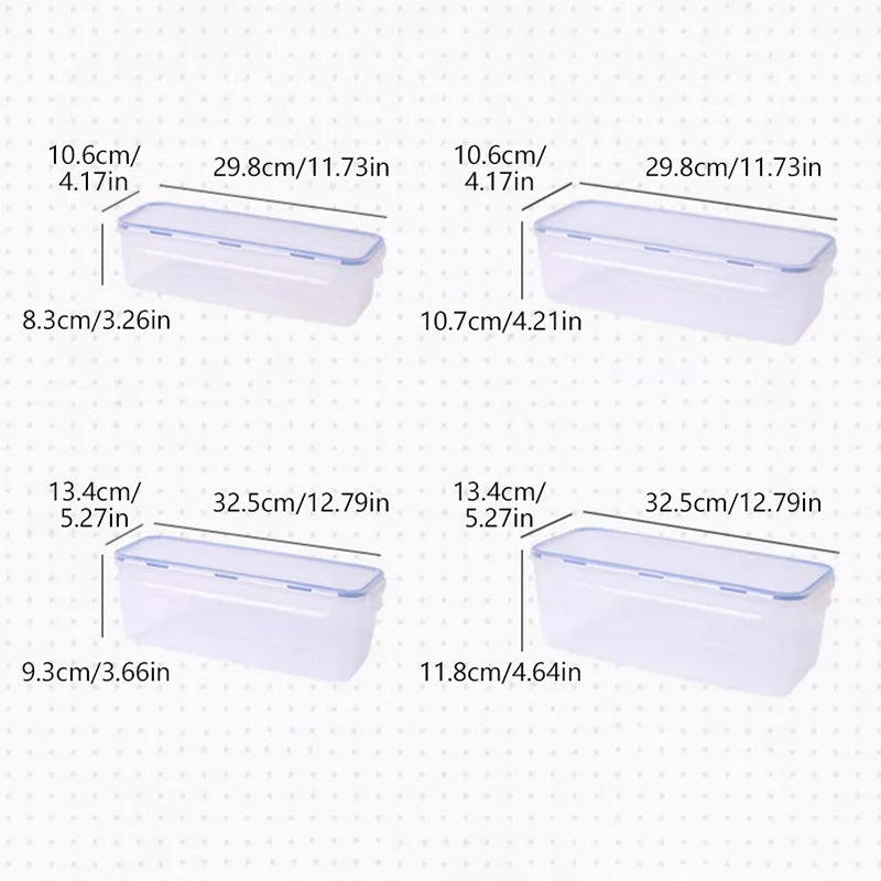 Airtight Food Storage Container With Lid Plastic Bread Storage Box Sandwich Bread Keeper Loaf Bread Container Kitchen Organizer