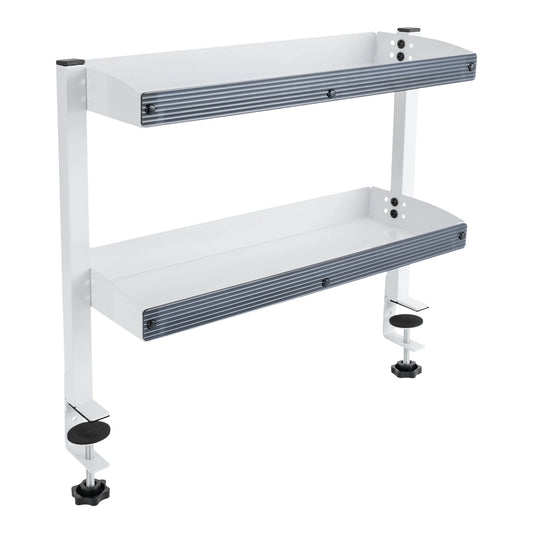 ClampShelf™ 2-Tier Metal Desk Corner Shelf