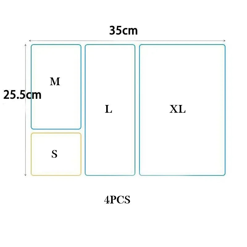 Clear Plastic Drawer Organizers Set Versatile Bathroom and Vanity Drawer Organizer Trays Storage Bins for Makeup Kitchen Gadgets