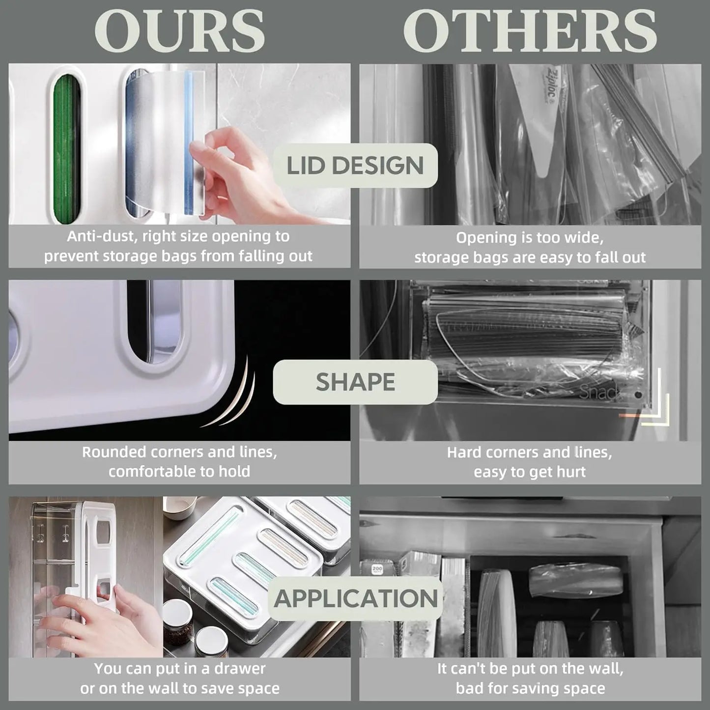 BagKeeper™ 4-Slot Kitchen Bag Organizer