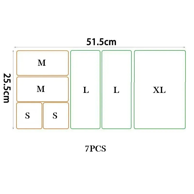 Clear Plastic Drawer Organizers Set Versatile Bathroom and Vanity Drawer Organizer Trays Storage Bins for Makeup Kitchen Gadgets