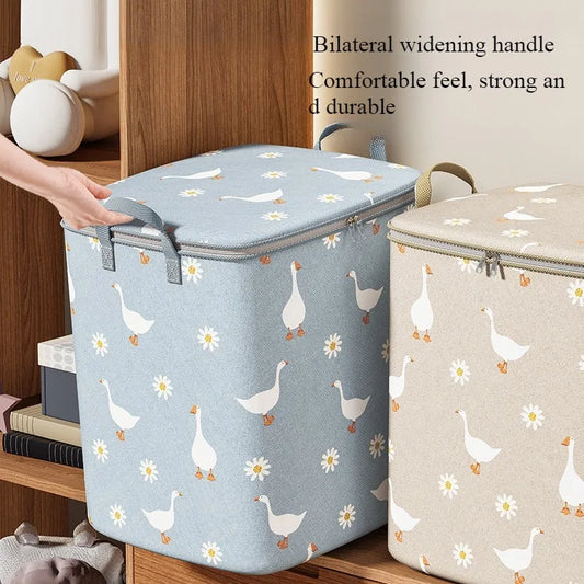 FoldSafe™ Large Capacity Storage Bag – Waterproof Non-Woven Organizer for Clothes & Quilts