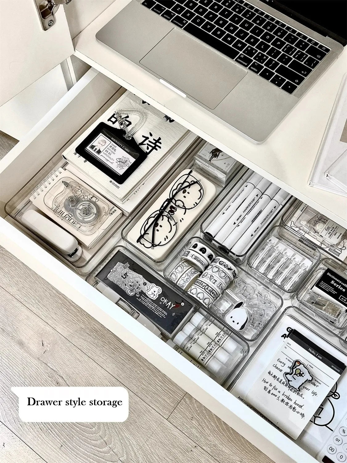 Clear Plastic Drawer Organizers Set Versatile Bathroom and Vanity Drawer Organizer Trays Storage Bins for Makeup Kitchen Gadgets