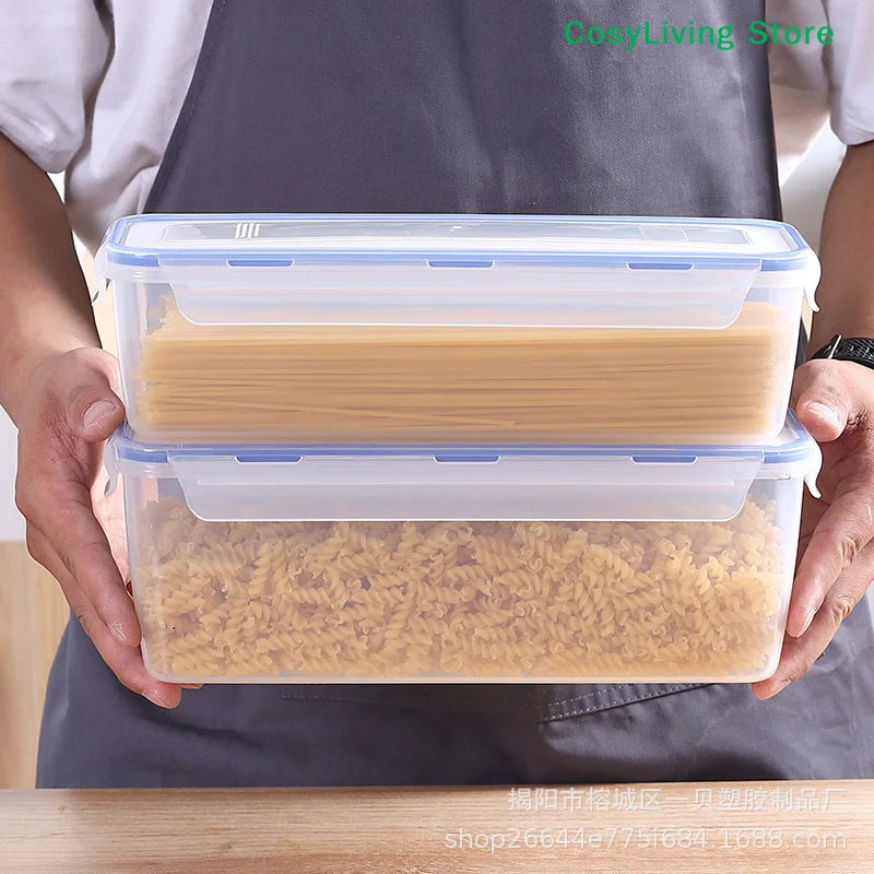 Airtight Food Storage Container With Lid Plastic Bread Storage Box Sandwich Bread Keeper Loaf Bread Container Kitchen Organizer