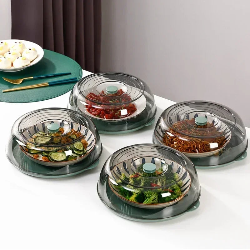 Household Food Insulation Cover Transparent Stackable Dust-Proof Insect Food Insulation Cover Kitchen Gadgets Reusable