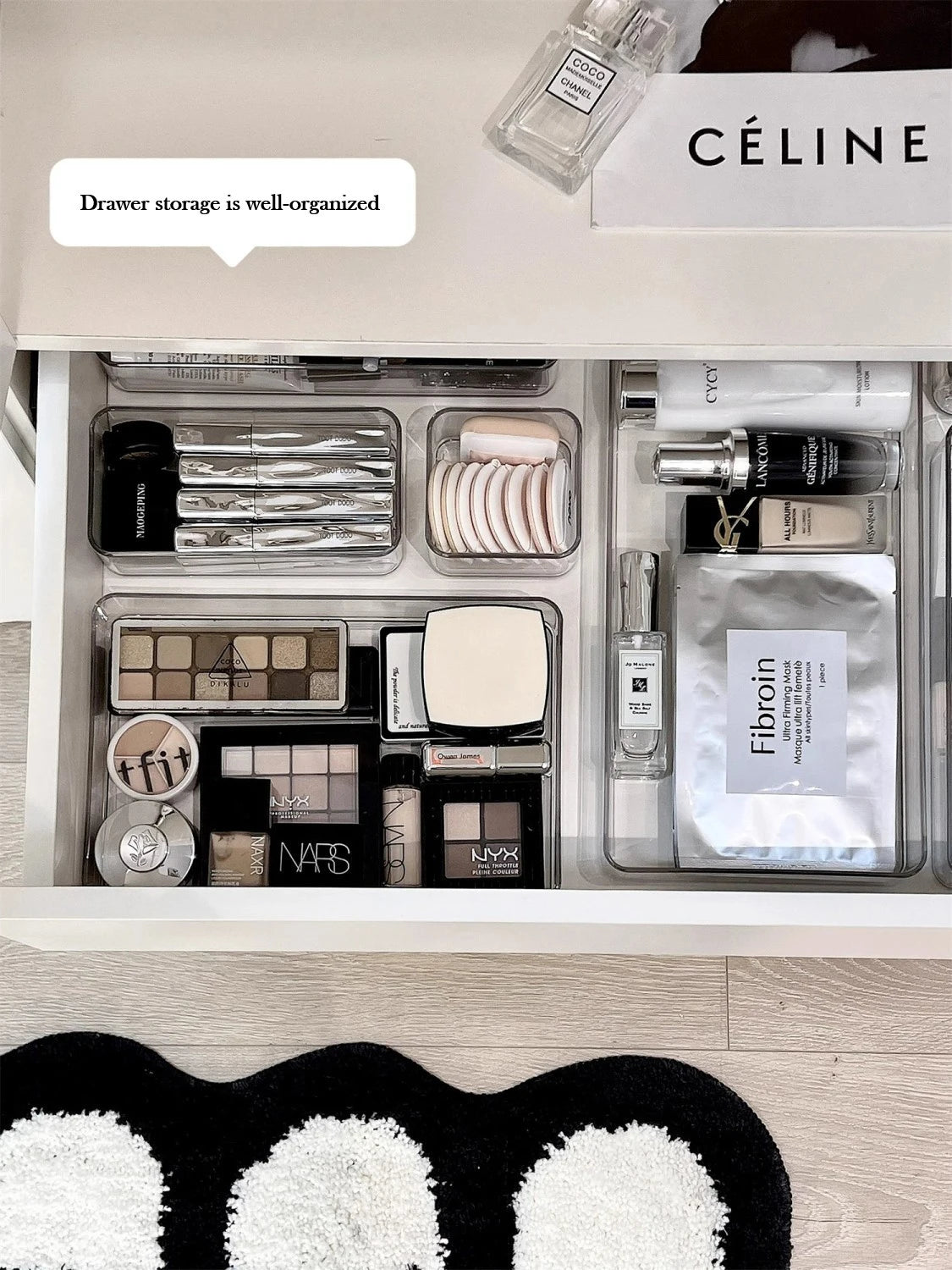 Clear Plastic Drawer Organizers Set Versatile Bathroom and Vanity Drawer Organizer Trays Storage Bins for Makeup Kitchen Gadgets