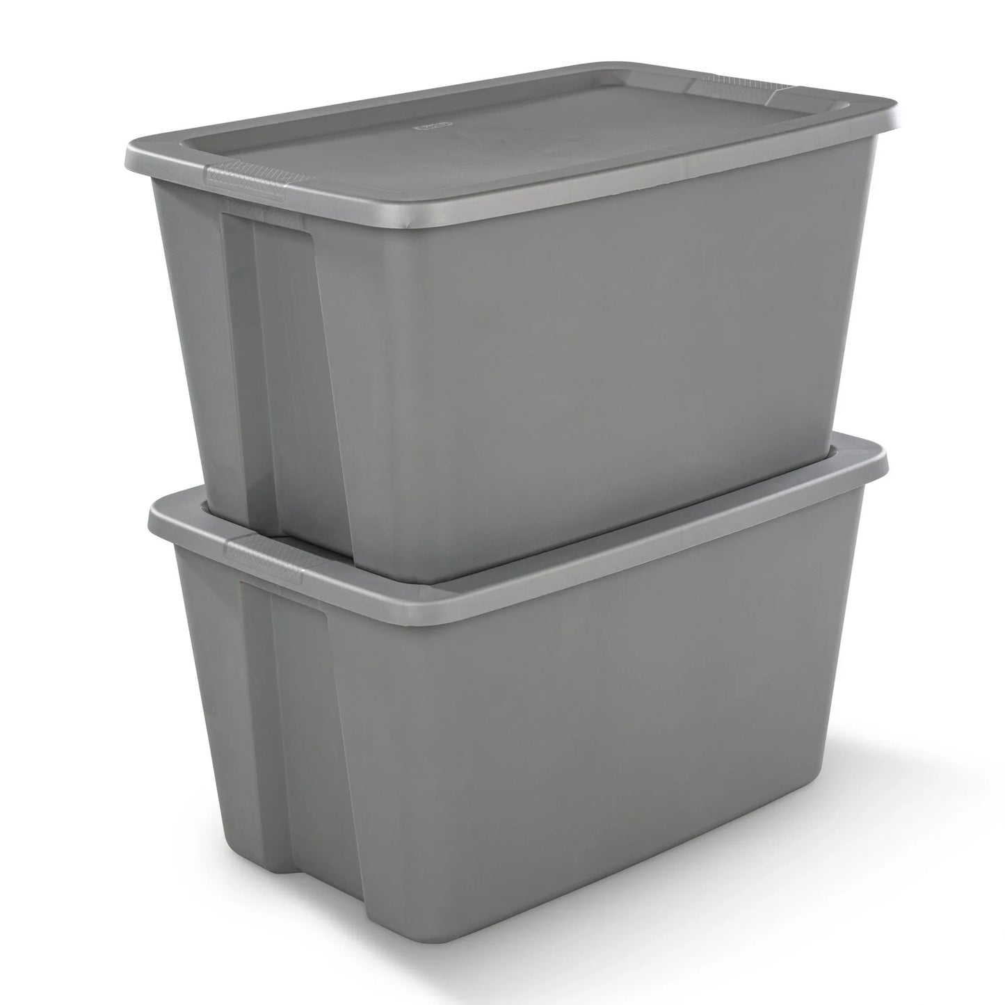 30-Gallon Extra-Large Storage Bin, Gray Durable Plastic Storage Container with Snap-On Lid, Heavy-Duty Organizer for Garage, Basement, Home, or Office, Stackable and Portable, Ideal for Toys, Tools, Seasonal Items, Clothes, o