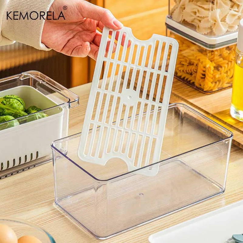 Food Storage Containers -BPA-Free Plastic Kitchen Organizer with Lids, Fridge & Freezer Boxes for Pantry, Vegetables, Leftovers